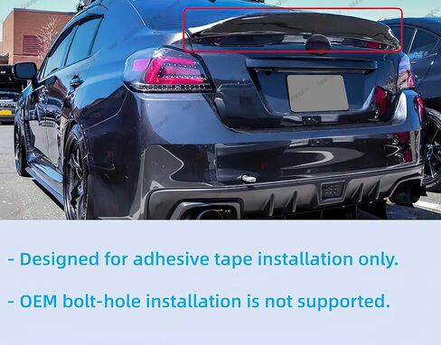 Rear Trunk Spoiler Compatible with 2015-2021 Subaru WRX/WRX STI, Duckbill Spoiler Fits for 15-21 4 Door Sedan, High Kick Spoiler Wing Lip (Carbon Fiber Pattern) in Kuwait