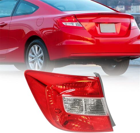 Labwork اليسار سائق الجانب الذيل ضوء الجمعية استبدال ل 2012 هوندا سيفيك سيدان الخلفية مصباح مكبح 33550-TR0-A01 HO2800180 in Kuwait