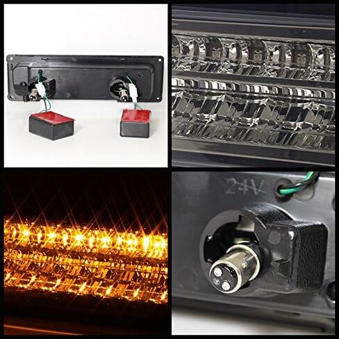 AKKON - لـ [مجموعة الدخان] 94-98 Chevy C/K 1500 2500 3500 سوبربان تاهو بيك اب المصابيح الأمامية + مصد LED + مصابيح خلفية LED in Saudi Arabia