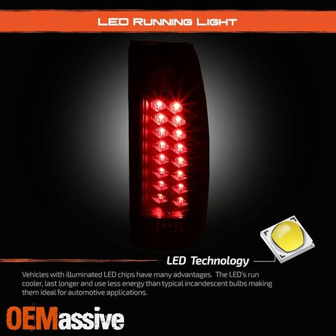 AKKON - لـ [مجموعة الدخان] 94-98 Chevy C/K 1500 2500 3500 سوبربان تاهو بيك اب المصابيح الأمامية + مصد LED + مصابيح خلفية LED in Saudi Arabia