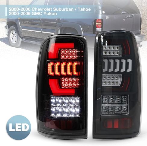 AUTOWIKI LED Tail Lights for 2000-2006 Chevy Suburban/Chevrolet Tahoe, Taillights Assembly fit for 2000-2006 GMC Yukon Rear Lights 1 Pair Tail Lamp Replacements Clear Lens in Saudi Arabia