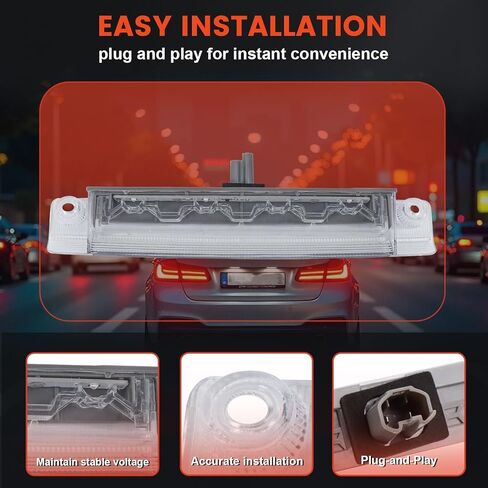 LED Third Brake Light 3rd Compatible with 2010-2022 Toyota 4Runner Highlander Sienna Prius C V High Mount Stop Lights Lamp Replacement for 8157047051 923-288 in Saudi Arabia
