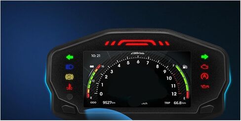 Motorcycle Speedometer 12V Universal Motorcycle Tachometer Odometer Tachometer Instrument Panel Dashboard Dual Odometer Tachometer in Saudi Arabia