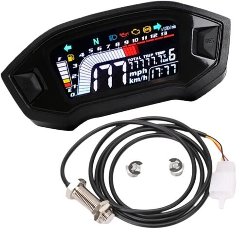 Motorcycle Speedometer Motorcycle Accessories Tachometer Tachometer Instrument Dual Tachometer Odometer Instrument Panel in Kuwait
