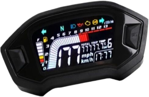 Motorcycle Speedometer Motorcycle Accessories Tachometer Tachometer Instrument Dual Tachometer Odometer Instrument Panel in Kuwait