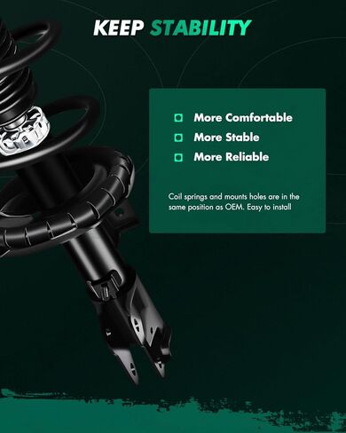 SCITOO Front & Rear Complete Strut Assembly 2008-2010 for Mitsubishi Lancer Shock Struts Replace 172356 172355 172508 -Set of 4 in Saudi Arabia