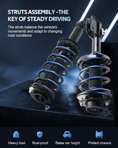 172394L 172394R Front and Rear Struts Fit for 2005-2009 for Subaru Legacy Complete Strut Spring Assemblies Shock Absorbers 4PCS in Kuwait