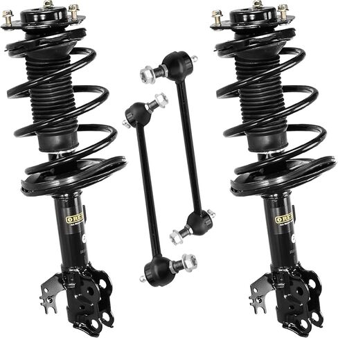 4PC Front Struts + Sway Bar Links Set - Replacement for 2012-2017 Toyota Camry Hybrid L LE XLE LE XLE - Complete with Coil Springs Assembly 2013 2014 2015 2016 in Kuwait