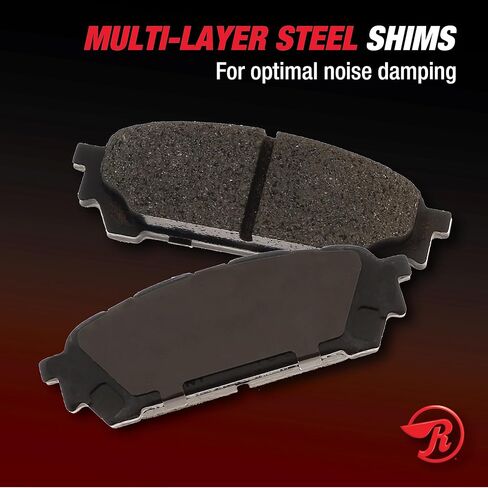 مجموعة وسادات الفرامل الخلفية من السيراميك البديلة للسيارات من Raybestos R-Line لاختيار دودج جراند كارافان/كارافان، كرايسلر تاون آند كونتري/فوييجر (MGD858C) in Kuwait