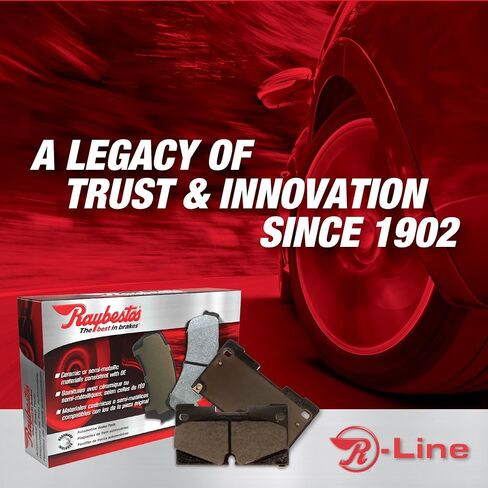 مجموعة وسادات الفرامل الخلفية من السيراميك البديلة للسيارات من Raybestos R-Line لاختيار دودج جراند كارافان/كارافان، كرايسلر تاون آند كونتري/فوييجر (MGD858C) in Kuwait