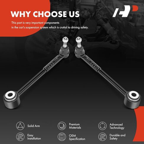 A-Premium 2 x Rear Rearward Upper Control Arm, with Ball Joint & Bushing, Compatible with Ford Expedition 2007-2008 & Lincoln Navigator 2007-2008 in Saudi Arabia