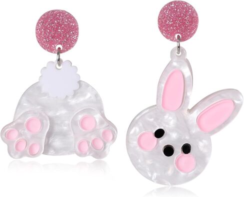 Easter Bunny Earrings for Women - Cute Rabbit Dangle Jewelry, Easter Basket Stuffers Spring Outfit Dresses Accessories Gifts in Kuwait