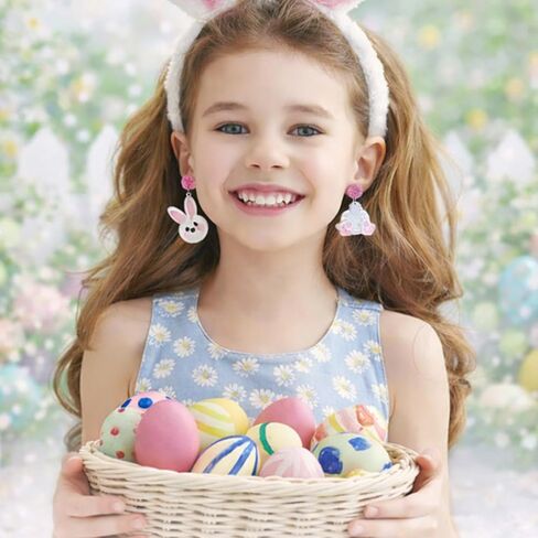 Easter Bunny Earrings for Women - Cute Rabbit Dangle Jewelry, Easter Basket Stuffers Spring Outfit Dresses Accessories Gifts in Kuwait