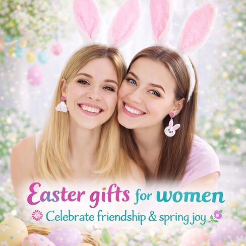 Easter Bunny Earrings for Women - Cute Rabbit Dangle Jewelry, Easter Basket Stuffers Spring Outfit Dresses Accessories Gifts in Kuwait