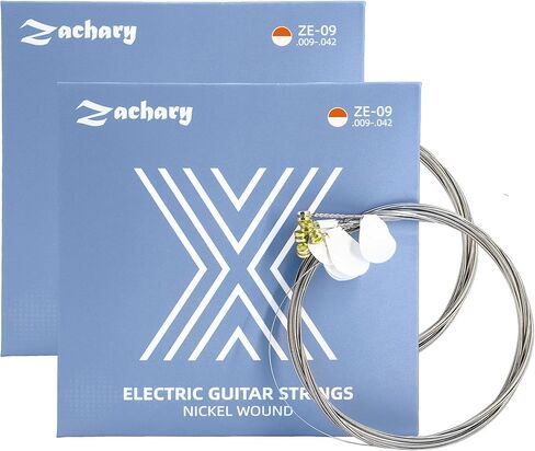 Regular Light Electric Guitar Strings 2 Packs Electric Guitar Strings 6 String Kit Long-life with Smooth Feel Lasting Bright Tone Guitar Accessories (Super Light,09-42) in Saudi Arabia