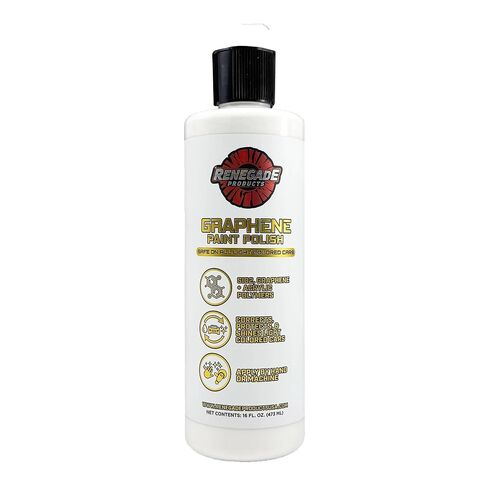 Renegade Products Graphene + Ceramic Light Paint Polish 16 oz | Corrects, Protects & Enhances White, Silver & Light-Colored Cars | SiO2 + Graphene Shine & Swirl Reduction | Apply by Hand or Machine in Kuwait