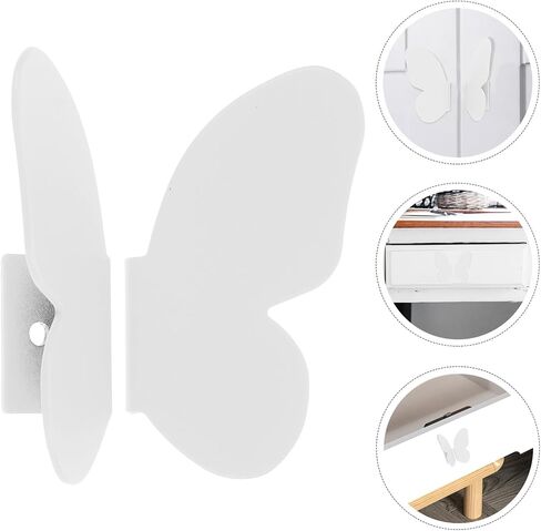 VALICLUD Butterfly Drawer Handles 1 Pair White Cabinet Knobs Furniture Pulls for Room Dresser Drawers Bathroom Cabinet Hardware in Saudi Arabia