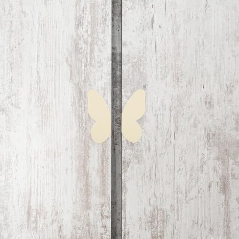 Toyvian Butterfly Cabinet Door Handles for ’ Furniture, Metal Decorative Drawer Pulls with 32mm Hole Spacing, Cream White Finish, 1 Pair for Wardrobe, Dresser, Shoe Cabinet in Saudi Arabia