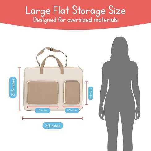 Large Storage & Travel Bag with Pockets, Padded Protection, Water-Resistant, Fits Canvases, Art Portfolios, Posters, Cutting Mats, Teaching Materials, 7 Days of Play Sensory Table & Oversized Supplies in Saudi Arabia
