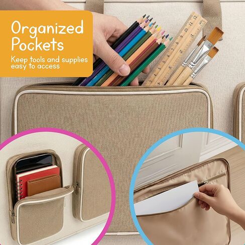 Large Storage & Travel Bag with Pockets, Padded Protection, Water-Resistant, Fits Canvases, Art Portfolios, Posters, Cutting Mats, Teaching Materials, 7 Days of Play Sensory Table & Oversized Supplies in Saudi Arabia