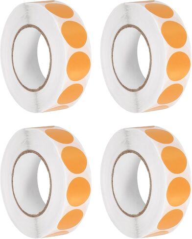 PATIKIL Colored Dot Stickers 3/4", 4000 Pcs Color Coding Labels Blank Circle Stickers Adhesive Round Price Labels for Inventory Office Garage Classroom, Bright Orange in Saudi Arabia
