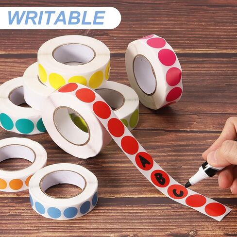 PATIKIL Colored Dot Stickers 3/4", 4000 Pcs Color Coding Labels Blank Circle Stickers Adhesive Round Price Labels for Inventory Office Garage Classroom, Bright Orange in Saudi Arabia