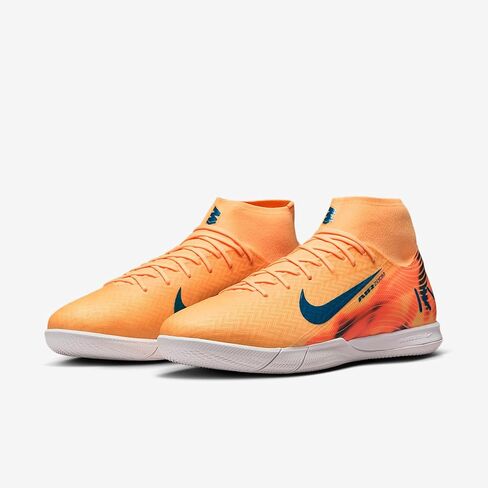 Nike Mercurial Superfly 10 Academy Kylian Mbappe IC High-Top Soccer Shoes (Melon Tint/Igloo/Neo Turquoise) in Saudi Arabia
