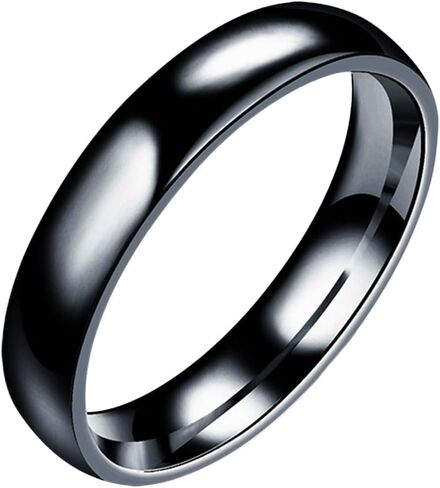 Jude Jewelers 4mm Stainless Steel Classical Simple Plain Dome Style Wedding Band Ring in Kuwait