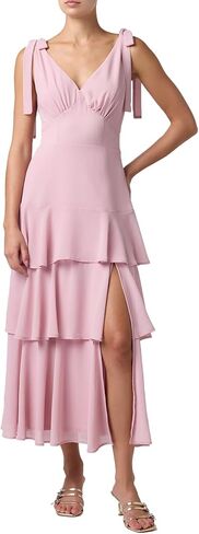 Lulus Arya Tiered Maxi Dress Floral Chiffon Maxi Dress with Tying Straps in Kuwait