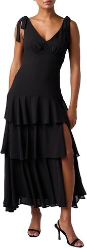 Lulus Arya Tiered Maxi Dress Floral Chiffon Maxi Dress with Tying Straps in Saudi Arabia