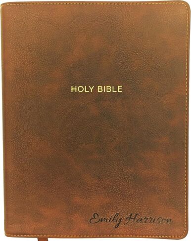 Personalized NKJV Journaling Bible | New King James Version | Custom Engraved Name | Wide Margin Study Bible | Christian Gift for Men & Women in Saudi Arabia
