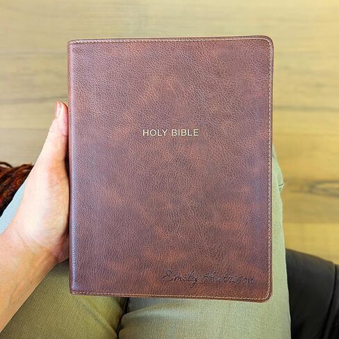 Personalized NKJV Journaling Bible | New King James Version | Custom Engraved Name | Wide Margin Study Bible | Christian Gift for Men & Women in Saudi Arabia