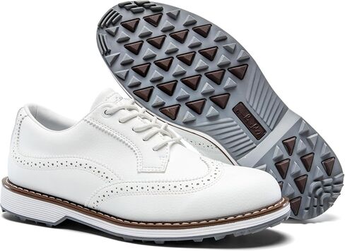 UOFEIY Men’s Spikeless Golf Shoes, Water-Resistant Lightweight Golf Sneakers, Tri-Lug Traction Outsole for Course & Everyday, Walking & Travel in Saudi Arabia