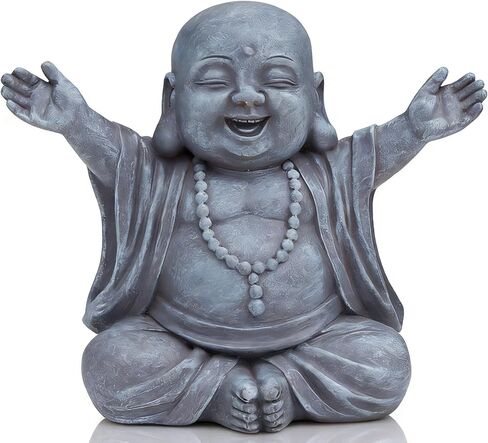 Laughing Buddha Statue for Zen Space, Relieve Stress Zen Atmosphere for Indoor/Outdoor Feng Shui Decoration in Kuwait