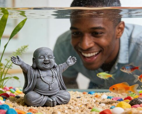 Laughing Buddha Statue for Zen Space, Relieve Stress Zen Atmosphere for Indoor/Outdoor Feng Shui Decoration in Kuwait