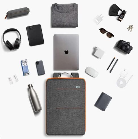 ZINZ Slim & Expandable Laptop Backpack 15 15.6 16 Inch Sleeve, Spill-Resistant Notebooks Bag Case for Most 14-16 Inch MacBooks Surface-Books Dell HP Lenovo Asus Computers,G01OG02 in Kuwait