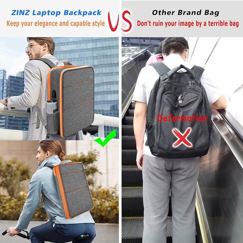 ZINZ Slim & Expandable Laptop Backpack 15 15.6 16 Inch Sleeve, Spill-Resistant Notebooks Bag Case for Most 14-16 Inch MacBooks Surface-Books Dell HP Lenovo Asus Computers,G01OG02 in Kuwait