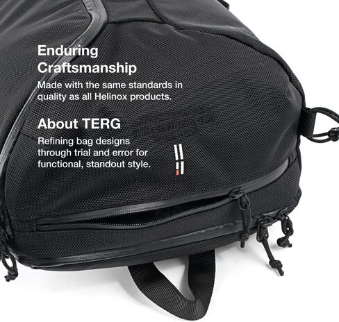 حقيبة ظهر Helinox TERG Daypack ثلاثية الاتجاهات، يمكن حملها بشكل اختياري كحقيبة كروس أو حقيبة أو حزمة، حقيبة خارجية 25 لتر، 2.09 رطل، تخزين منظم، أقمشة عالية الأداء، تناسب الكمبيوتر المحمول، سحابات مقاومة للماء in Saudi Arabia