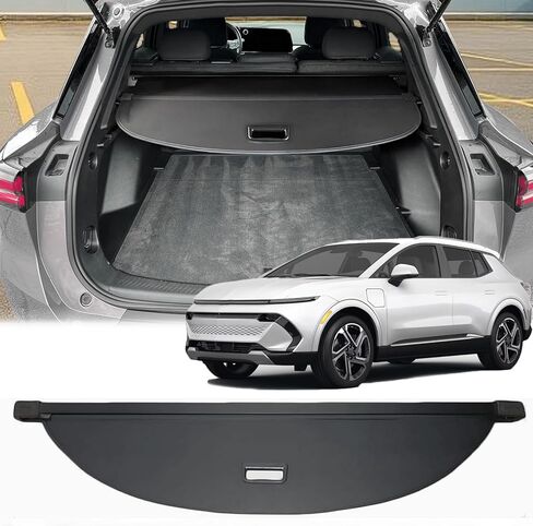 غطاء الحمولة لملحقات شيفروليه تشيفي إكوينوكس EV 2025 2024، غطاء صندوق السيارة الجلدي القابل للسحب يناسب ملحقات إكوينوكس EV وشاشة الخصوصية الآمنة (للمركبات الكهربائية فقط، وليس للإعتدال) in Kuwait