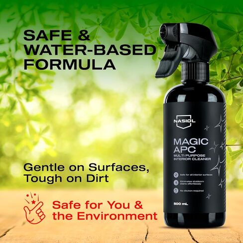 Nasiol Magic APC – All Purpose Cleaner, Ready-to-Use, Versatile Interior Cleaning, Removes Stains, Dirt, Grease, and Oil, Pleasant Fragrance, Just Spray and Wipe, Stain Guard 16.9 fl oz in Kuwait