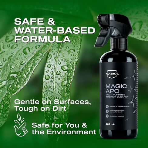 Nasiol Magic APC – All Purpose Cleaner, Ready-to-Use, Versatile Interior Cleaning, Removes Stains, Dirt, Grease, and Oil, Pleasant Fragrance, Just Spray and Wipe, Stain Guard 16.9 fl oz in Kuwait