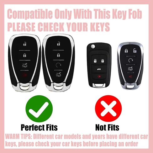 Cute Key Fob Cover with Rhinestone Bear Charm, Bling TPU Smart Key Case for Women, Compatible with Chevrolet Trailblazer Blazer Camaro Cruze Traverse ChevroletMalibu (4-Button, Silver Black) in Saudi Arabia