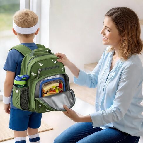 mibasies Toddler Backpacks for Boys 2-4: Quilted Backpack for Preschool Prek Daycare - Cute 12 Inches Bookbag for Little Kids Dinosaur Green in Kuwait
