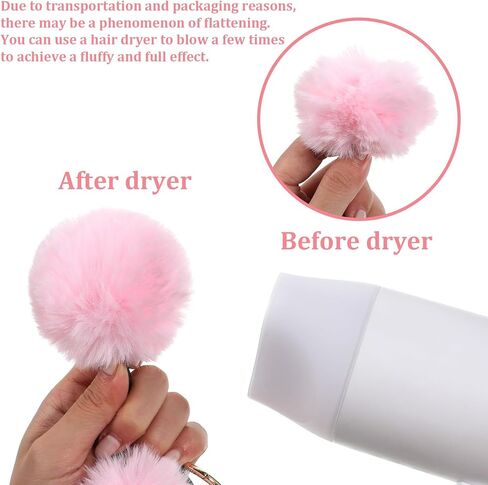 Cherry Keychain Cherry Accessories Bag Charms for Handbag Pink Pom Pom Cute Keychain Fluffy Accessories Purse Car Bag Charm for Women Girl in Kuwait