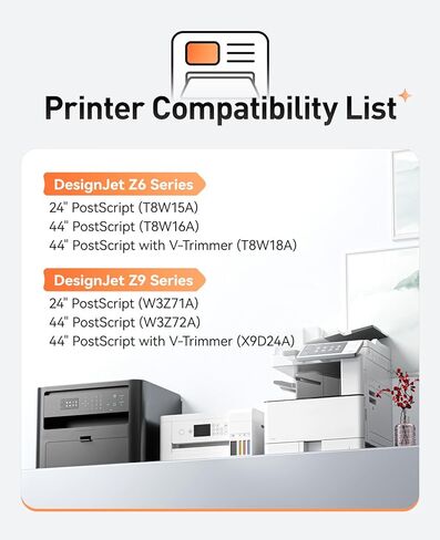 746 Ink Cartridges set 6-Pack 300-ml High Yield Replacement for HP 746 P2V83A P2V82A P2V81A P2V80A P2V79A P2V78A Ink Compatible with HP DesignJet Z6 & Z9+ Large Format Printer Matte Black Color Inkjet in Kuwait