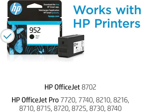 خرطوشة حبر HP 952 أسود، 952 سماوي، 952 أصفر، و952 أرجواني | يعمل OfficeJet 8702، OfficeJet Pro 7720، 7740، 8210، 8710، 8720، 8730، 8740 سلسلة in Kuwait