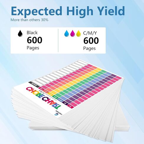 LC203 XL Ink Cartridges Black/Cyan/Magenta/Yellow (5-Pack) Compatible for Brother Printer High Yield - Replacement for Brother MFC-J460DW MFC-J480DW MFC-J485DW MFC-J880DW in Kuwait