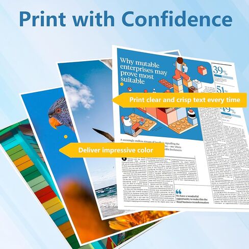 LC203 XL Ink Cartridges Black/Cyan/Magenta/Yellow (5-Pack) Compatible for Brother Printer High Yield - Replacement for Brother MFC-J460DW MFC-J480DW MFC-J485DW MFC-J880DW in Kuwait