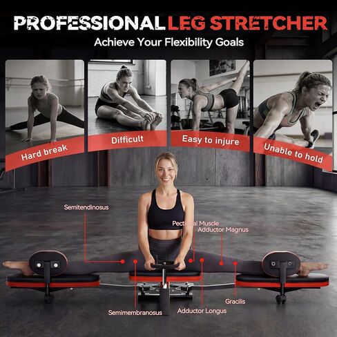 Rigel Leg Stretcher، آلة تمدد الساق 220 رطل، آلة تقسيم معدات الإطار الفولاذي الثقيل، آلة تدريب تمدد الساق للمنزل وصالة الألعاب الرياضية المقسمة والتدريب واللياقة البدنية in Kuwait