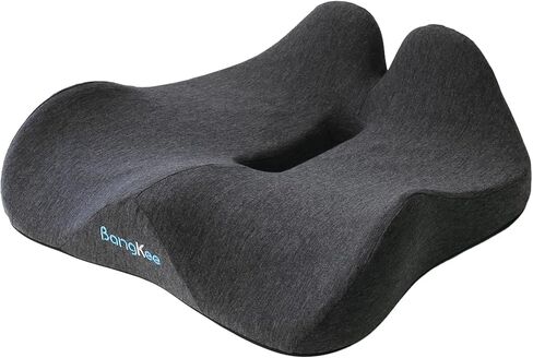 18x16 Inch Memory Foam Seat Cushion Black, Ergonomic Office Chair Cushion with Pressure Relief Design, Supportive Chair Seat Cushion for Hip & Tailbone Support, Car, Home & Travel in Saudi Arabia